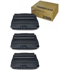 3x Toner CompatÃvel P/ Uso Xerox Phaser 106r01412 3300 Mfp Foto mini 1