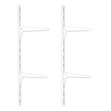 3x Trilho Cremalheira Simples 1m + 9x Suporte 30cm Branco Foto  mini 1