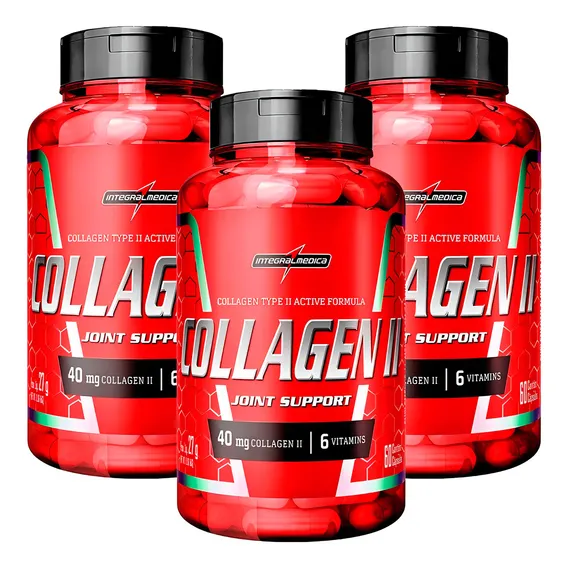 3x Uc-2 Colágeno Tipo 2 40mg 60caps Joint Triflex - Integral Sabor Sem Sabor Foto 1