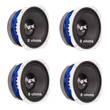 4 Alto Falante Qvs Medio Grave 6mgs250 - 6 Polegadas Woofer Cor Branco Foto mini 1