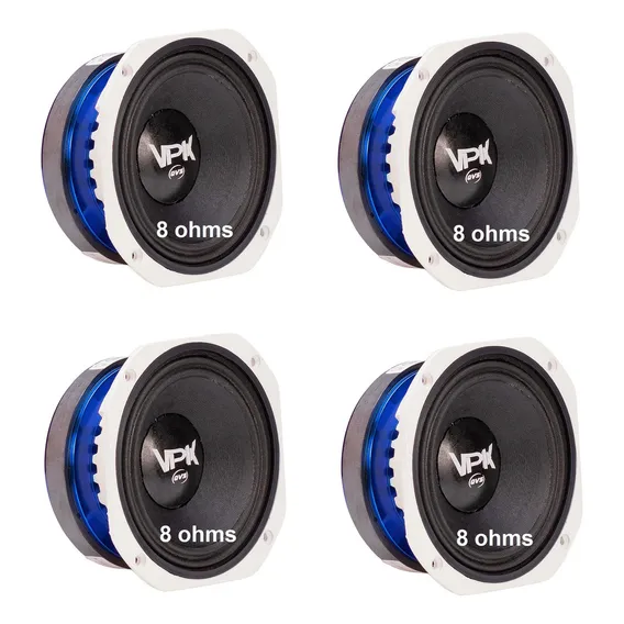 4 Alto Falante Qvs Medio Grave 6mgs250 - 6 Polegadas Woofer Cor Branco Foto 1