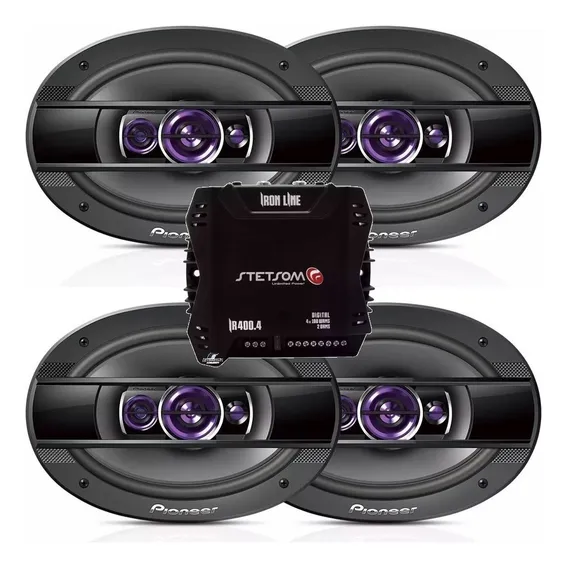 4 Auto Falantes 69 Pioneer 6x9 400w + M贸dulo Stetsom Ir400 Foto 1