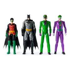4 Bonecos Batman, Coringa, Charada E Robin De 30cm - Batman Foto mini  2