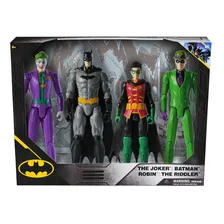 4 Bonecos Batman, Coringa, Charada E Robin De 30cm - Batman Foto  mini 1