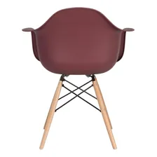 4 Cadeiras Cozinha Eames Wood Daw Com Braços Cores Estrutura da cadeira Marrom Foto mini 4