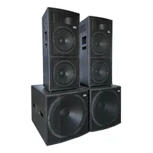 4 Caixas Amplificada Ativa + Passiva 2x12 Sub 18 3200w Cor Preto 100v/240v Foto  mini 1