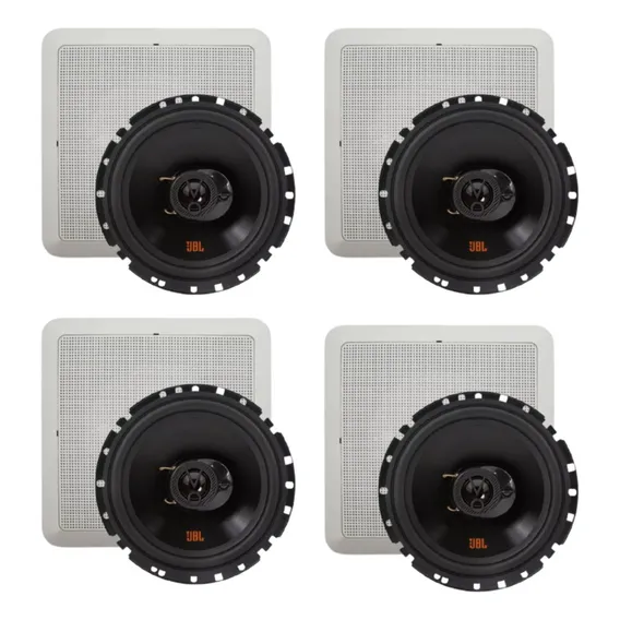 4 Caixas De Embutir Arandelas Quadrada Jbl Flex 50w Rms Cor Branco Foto 1