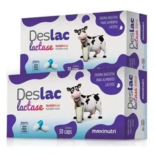 4 Caixas Deslac Lactase 30 Capsulas Maxinutri Foto mini 1