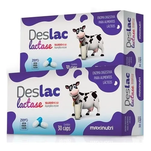 4 Caixas Deslac Lactase 30 Capsulas Maxinutri Foto 1