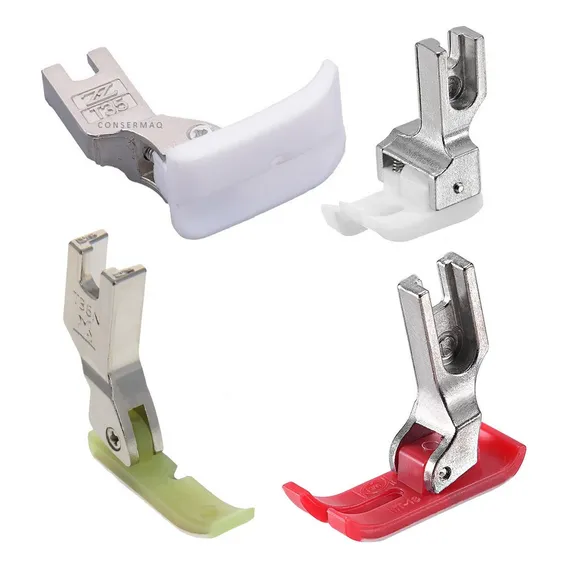 4 Calcador Teflon Pesponto ZĂper Vivo P/ Reta Industrial Foto 1