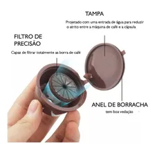 4 Cápsulas Reutilizável Dolce Gusto Recarregável Marrom Foto mini 4