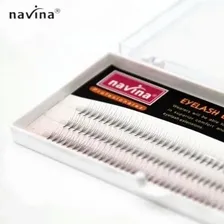 4 Cílios Tufo Sem Nó 3d Navina 8 10 12 E 14mm 0,07mm C Seda Foto mini 2