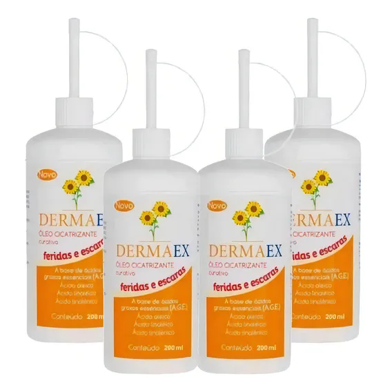 4 Dermaex Óleo De Girassol Dersani Feridas E Escaras 200ml Foto 1