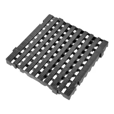 4 Estrados Pallet Plástico 50x50 Palete Piso Reforçado Preto Foto mini 1