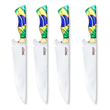 4 Facas Artesanal Para 10pol Aço Inox Atacado Cabo Verde Foto mini 1