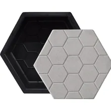 4 Formas Blocos Pavimentação Sextavados Estriados 25x25x6cm Forma Irregular Hexagonal Sextavada H6 Foto mini  3
