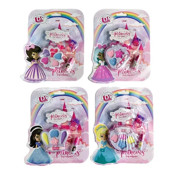 4 Kit Maquiagem Estojo Infantil Discoteen Sombras Atacado Foto 1