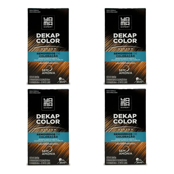4 Kit Yamá Dekapcolor System Removedor De Coloração (120ml) Foto 1