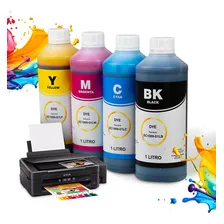4 Litros Tinta CompatÃvel Para Epson L3250 L3150 Ecotank Tinta Preto | Ciano | Magenta | Yellow Foto mini 2