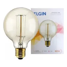 4 Lâmpada Filamento De Carbono 220v 40w E27 Retrô G95 Foto mini 3