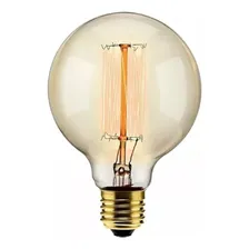 4 Lâmpada Filamento De Carbono 220v 40w E27 Retrô G95 Foto mini 1