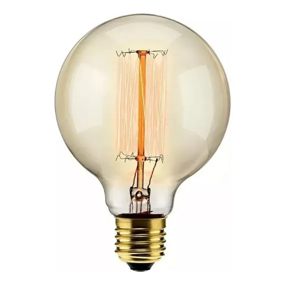 4 Lâmpada Filamento De Carbono 220v 40w E27 Retrô G95 Foto 1