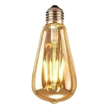 4 Lâmpadas Led St64 Retrô Decorativa Vintage Filamento Âmbar Foto mini 2