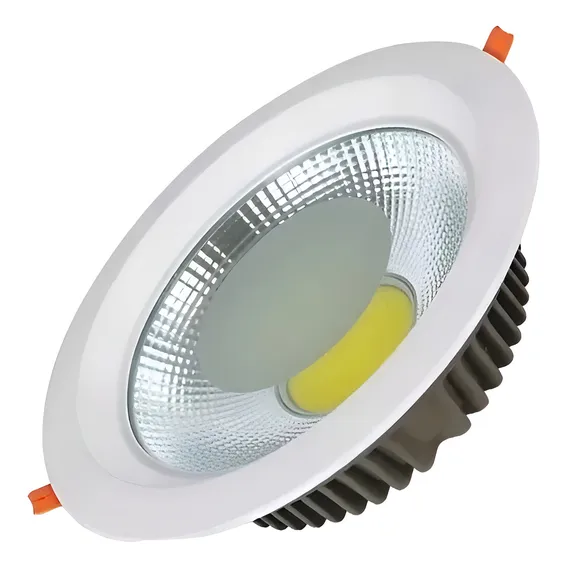 4 Luminárias Embut Slim Downlight Led Cob 35w/3150 Lumens Estrutura Branco 110v 220v (bivolt) Foto 1