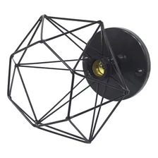 4 Lustres Plafon Industrial Aramado Diamante Retr么 Preto Foto mini 4