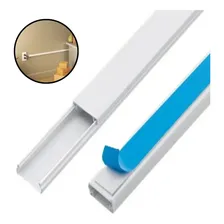 4 Metro Canaleta Pvc Branca Fita Adesiva Dupla Face 20x10x10 Foto mini 1
