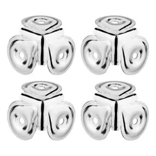 4 Mini Canto Reto Aço Cromado Pequeno 3 Furos P/ Cases Baús Foto mini 1
