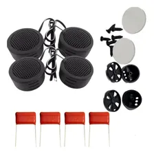 4 Mini Tweeter 600w Porta Coluna 4 Ohms Tweter + Capacitor Foto  mini 1