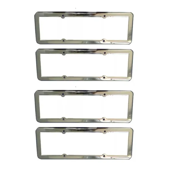 4 Moldura Placa Carro Universal Dianteiro Traseiro Foto 1