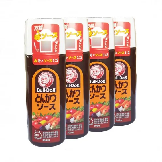 4 Molhos Tonkatsu P/ Milanesa Porco Japonês Bulldog 300ml Foto 1