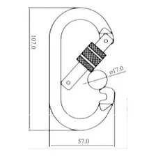 4 Mosquetão Oval Aço Trava Rosca 25kn Nbr Ce En U Foto mini 4