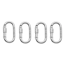 4 Mosquetão Oval Aço Trava Rosca 25kn Nbr Ce En U Foto  mini 1