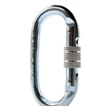 4 Mosquetão Oval Aço Trava Rosca 25kn Nbr Ce En U Foto mini  2
