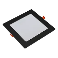 4 Painel Plafon Luminária Gesso 18w Quadrado Embutir 6500k Estrutura Preto 110v/220v Foto mini  3