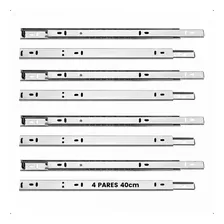 4 Pares Corrediça 40cm Corrediça Telescópica Trilho Para Gaveta - Compra Segura Ekom Foto mini 1