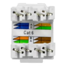4 Peças Conector Fêmea Rj45 Keystone Cat6 Pier Tomada 8 Vias Foto mini 3