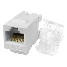 4 Peças Conector Fêmea Rj45 Keystone Cat6 Pier Tomada 8 Vias Foto mini 1