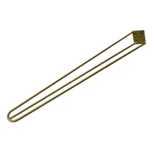 4 Pés De Metal 60 Cm Hairpin Legs Aparador Dourado Foto mini  3