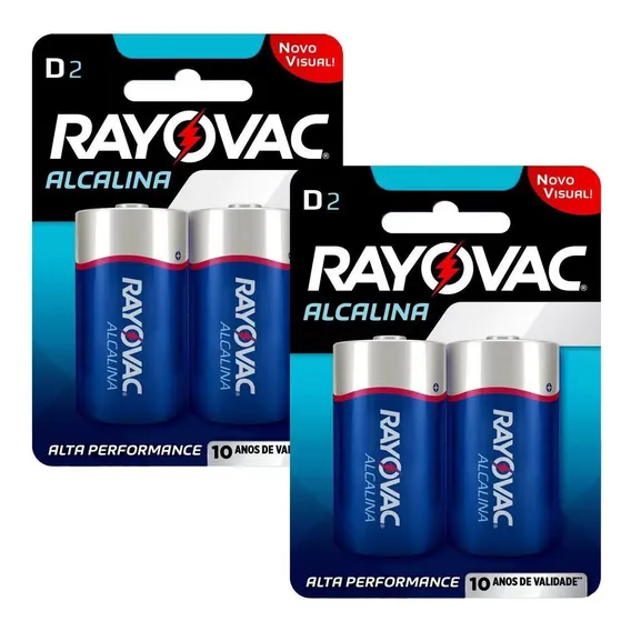 4 Pilha Grande D Rayovac Alcalina Lr15 Rádios Brinquedos Foto 1