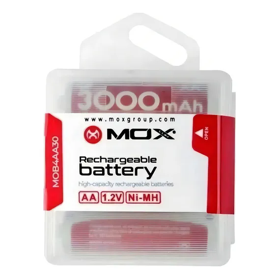 4 Pilhas Recarregável Mox Aa 2600 Mah Pilha Foto 1