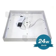 4 Plafon Sobrepor 24w / 25w 30x30 Led Quadrado Branco Frio 110V/220V (Bivolt) Foto mini  2