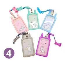 4 Porta Crachá Orelhas Gatinho Carteirinha Escolar Fofo Foto  mini 1