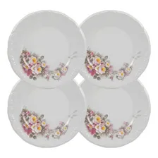 4 Pratos Rasos Eterna Porcelana Schmidt Foto mini 1