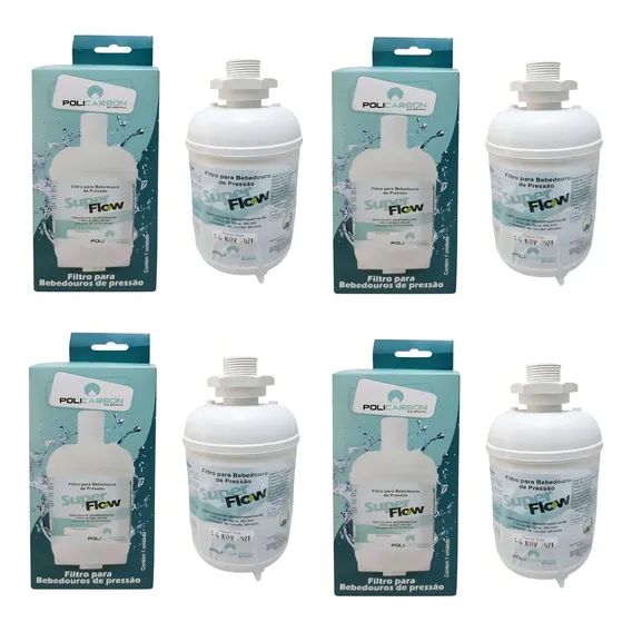 4 Refil Filtro De Água Bebedouro De Pressão Ibbl Bag40 Bag80 Cor Branco Foto 1