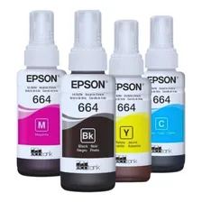 4 Refil Tinta Epson L220 L375 L380 L395 L396 L495 Tinta Black Cyan Magenta Yellow Foto  mini 1