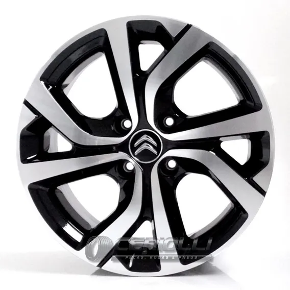 4 Roda 16 Citroen Cactus 4x108 C3 C4 Peugeot + Bicos Cor Preta Diamante Foto 1